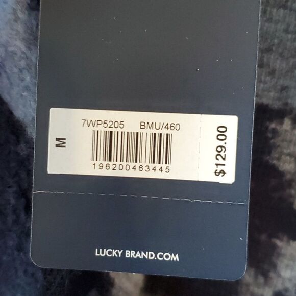 NWT LUCKY BRAND KNIT CARDIGAN BLUE WATERFALL FRONT SIZE MEDIUM BOJO BOHEMIAN - Picture 9 of 9